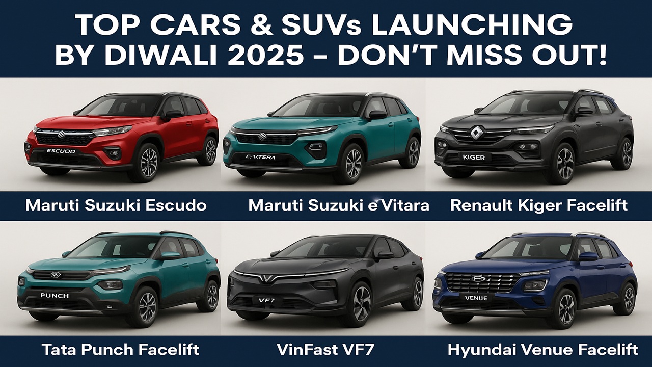 Top Cars & SUVs Launching by Diwali 2025