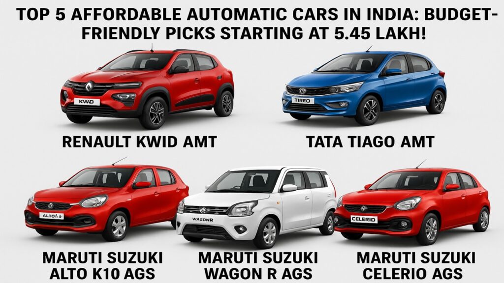 Top 5 Affordable Automatic Cars in India 2026 | Maruti Wagon R, Renault ...