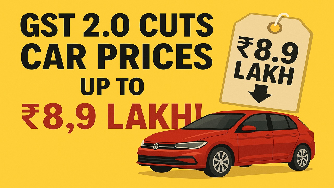 GST 2.0 Cuts Car Prices Up to ₹8.9 Lakh
